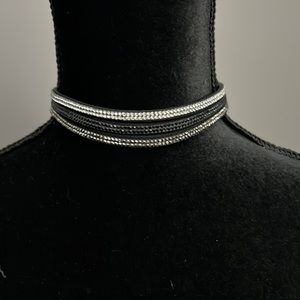 Adjustable Rhinestone Choker Necklace
